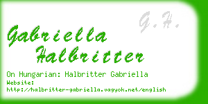 gabriella halbritter business card
